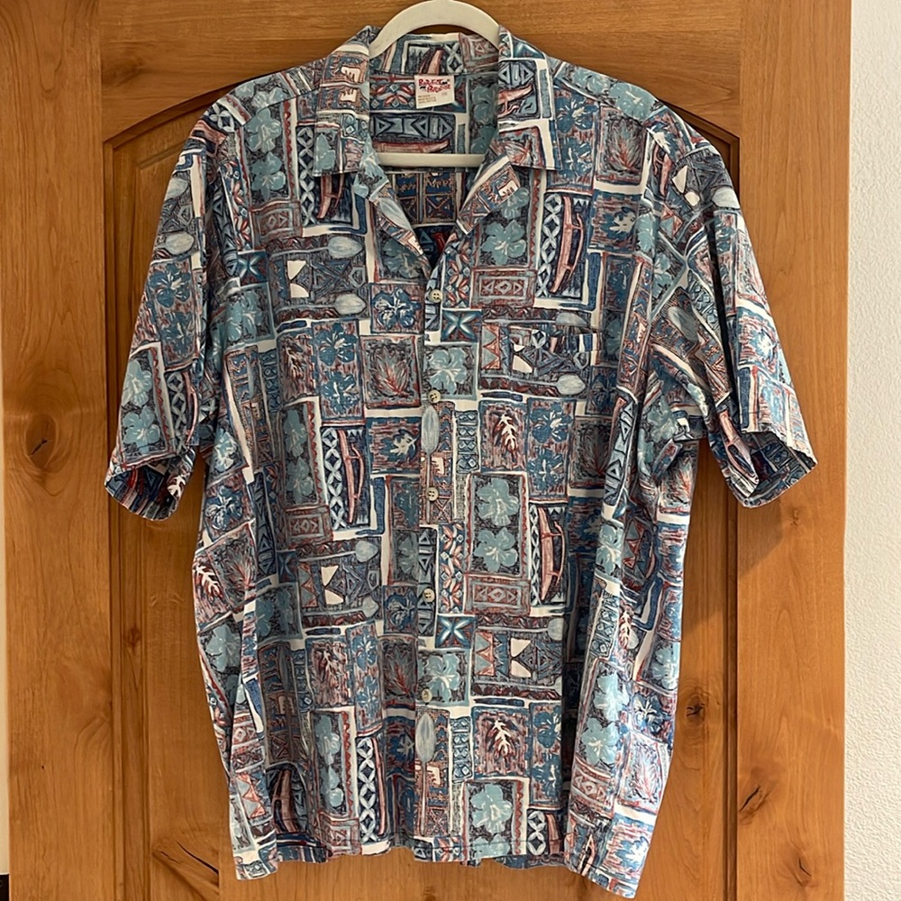 SOLD VTG  Men’s Hawaiian Shirt Vintage made in USA 100% cotton